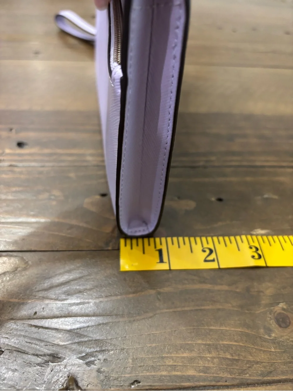 Kate Spade Lavender Zip Wristlet Clutch with Gold Hardware